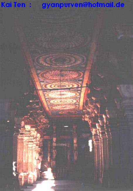 Tempel Gang in Madurai, Südindien