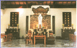 Eine der Bodhidharma- und Patriarchen-Hallen - Innenansicht